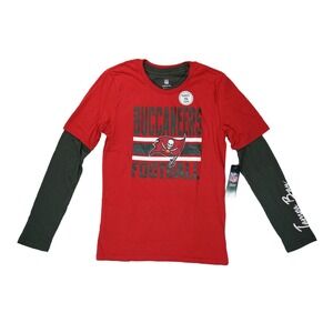 NWT NFL Tampa Bay Buccaneers Cannons Long Sleeve Youth XL Tshirt Tee Combo Set